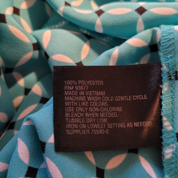 🍂 Worthington Blouse Geometric Print - Picture 7 of 7